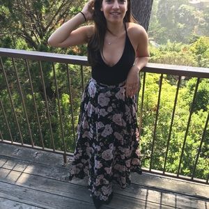Floral maxi skirt